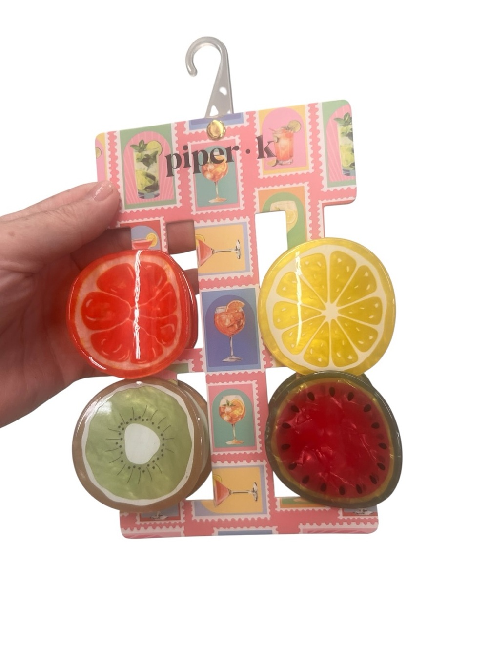 Piper K Hair Clips pick 1 Lobster, Crab, Tropical, Patriotic Bear, Fruits, New - Picture 8 of 15